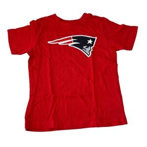 NFL New England Patriots Kids Red Graphic Tee Shirt Size M 5/6 New